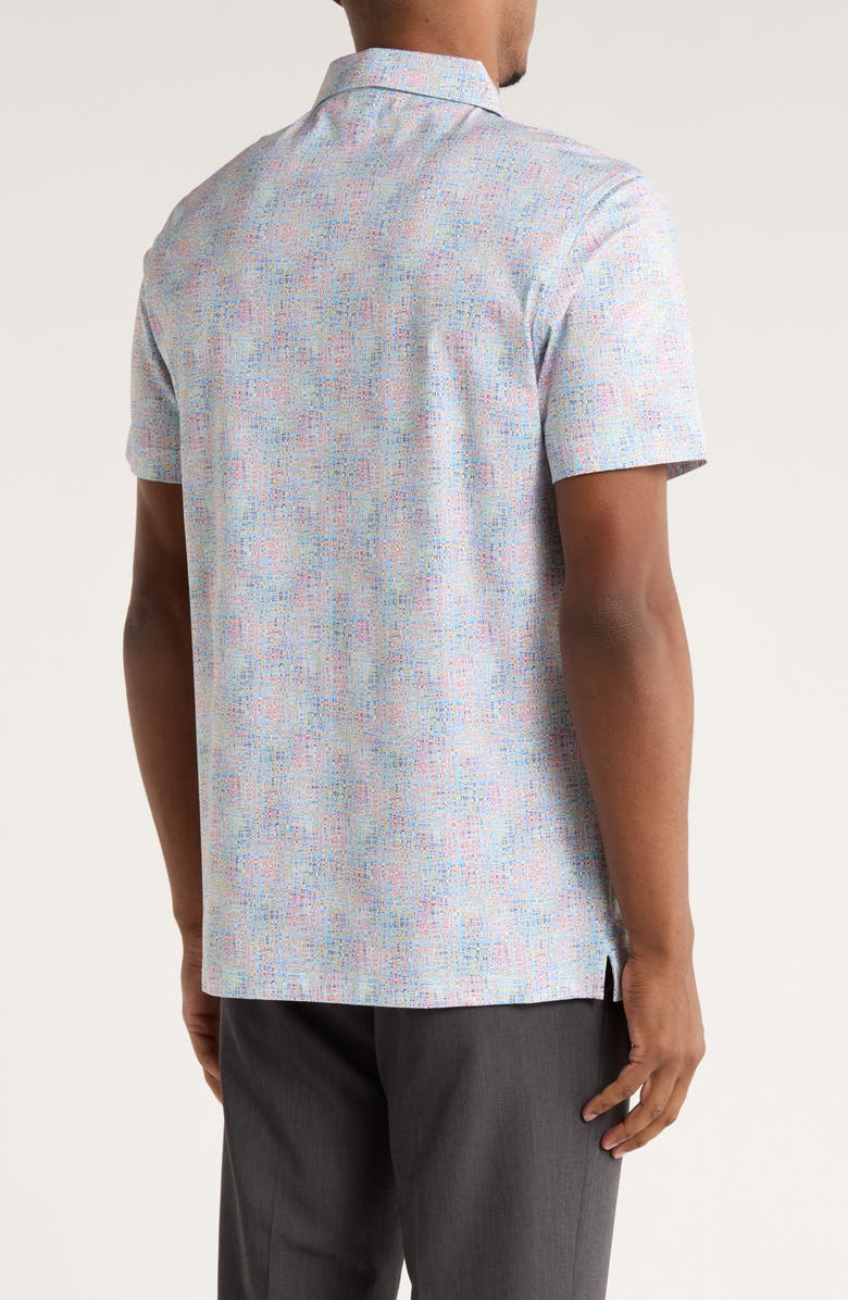 Bugatchi Abstract Print OoohCotton<sup>®</sup> Knit Polo, Alternate, color, Dust