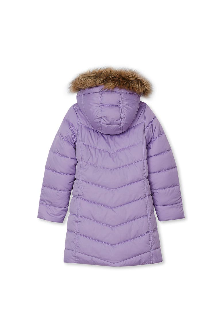 Girls Fleece Lined Printed Parka, Alternate, color, Lilac Breeze