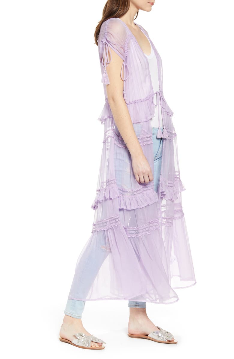 New Friends Colony NFC Tiered Lace Sheer Duster, Alternate, color, 