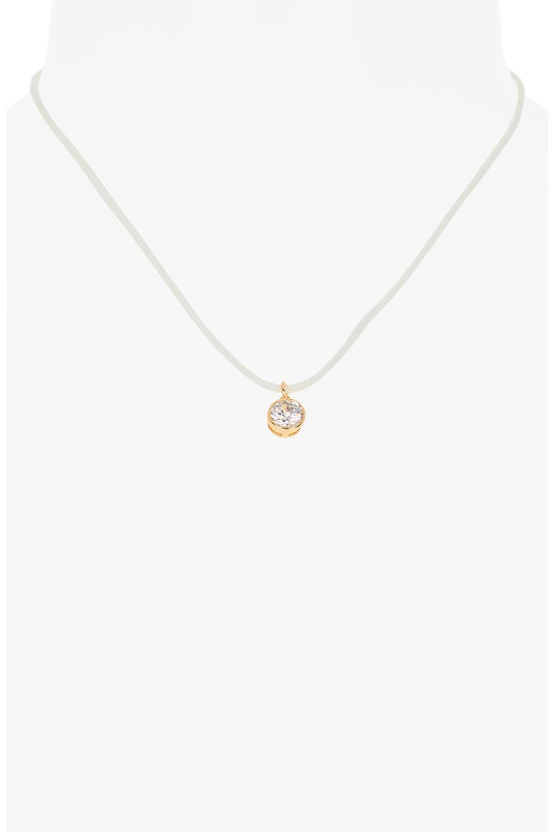 Cubic Zirconia Cord Necklace, Bracelet & Anklet Set, Alternate, color, WHITE- CLEAR- GOLD
