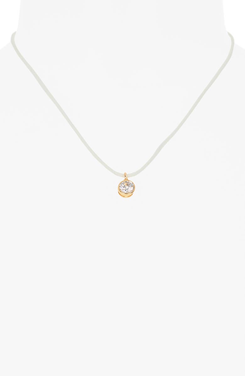 Leith Cubic Zirconia Cord Necklace, Bracelet & Anklet Set, Alternate, color, White- Clear- Gold