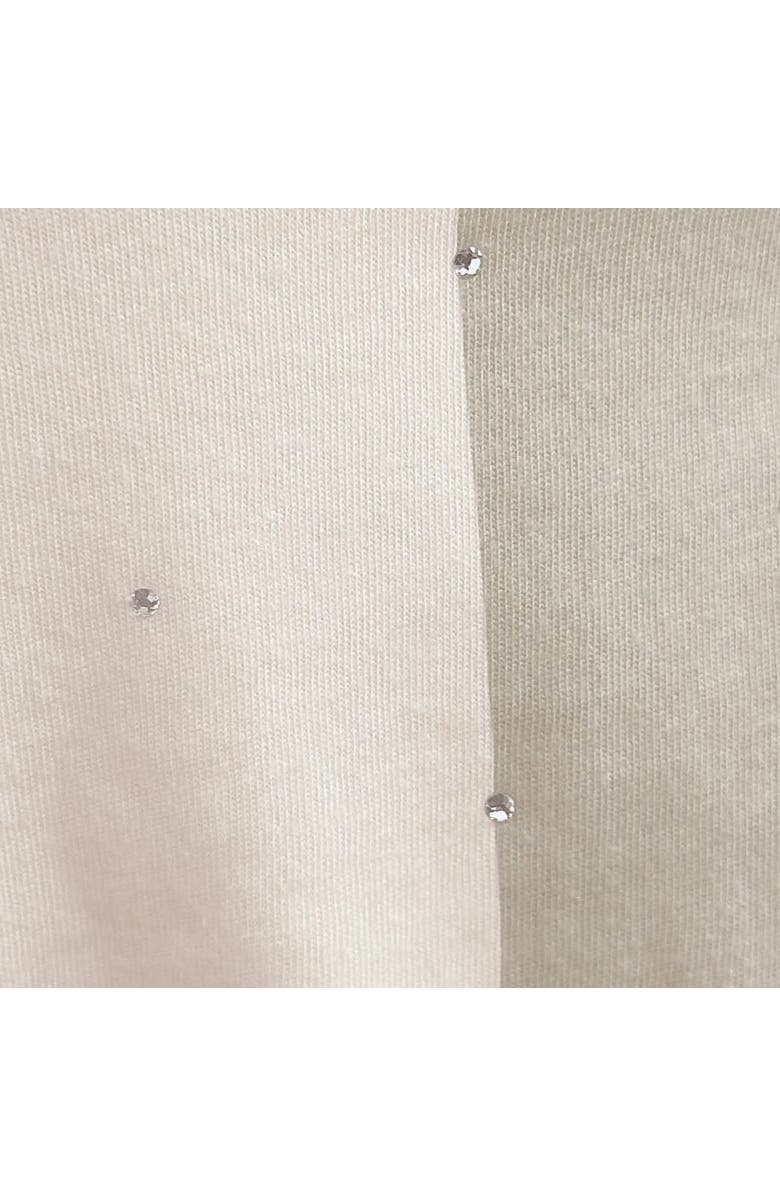 STARTER Women's Starter Cream Los Angeles Dodgers Rhinestone Sprinkle Boxy Cropped T-Shirt, Alternate, color, Cream