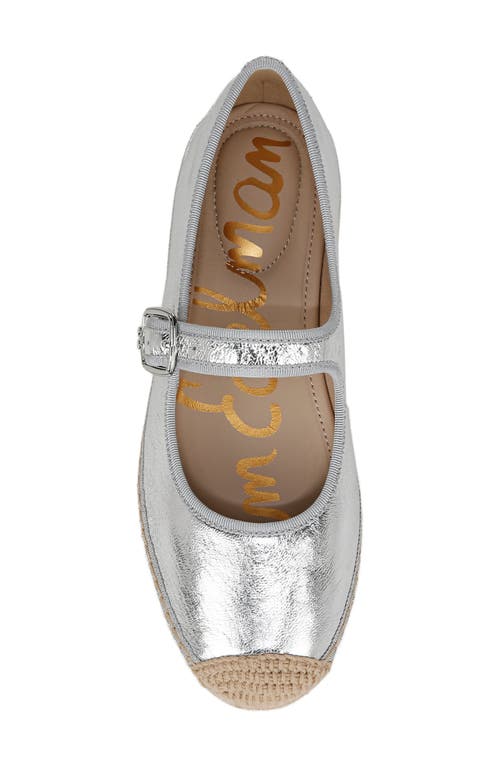 Shop Sam Edelman Mackie Mary Jane Espadrille In Soft Silver