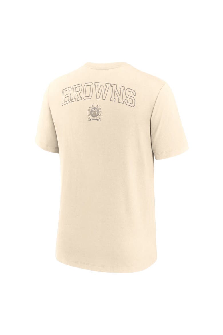 Men's Nike Cream Cleveland Browns Glory Tri-Blend T-Shirt, Alternate, color, Cream
