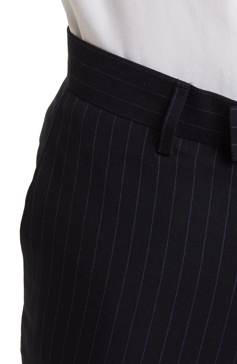 SOUL OF LONDON Navy Pinstripe Two Button Notch Lapel Suit, Alternate, color,