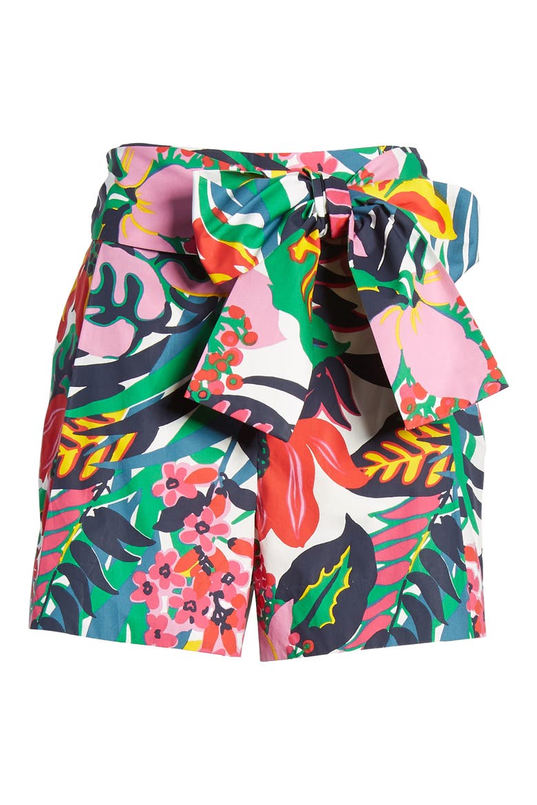 Festive Floral Paperbag Shorts, Alternate, color, FLORAL MULTI