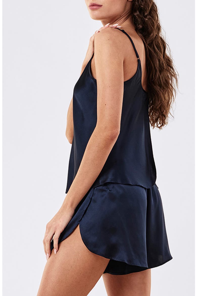 Audrey Mulberry Silk Pajamas, Alternate, color, DEEP NAVY