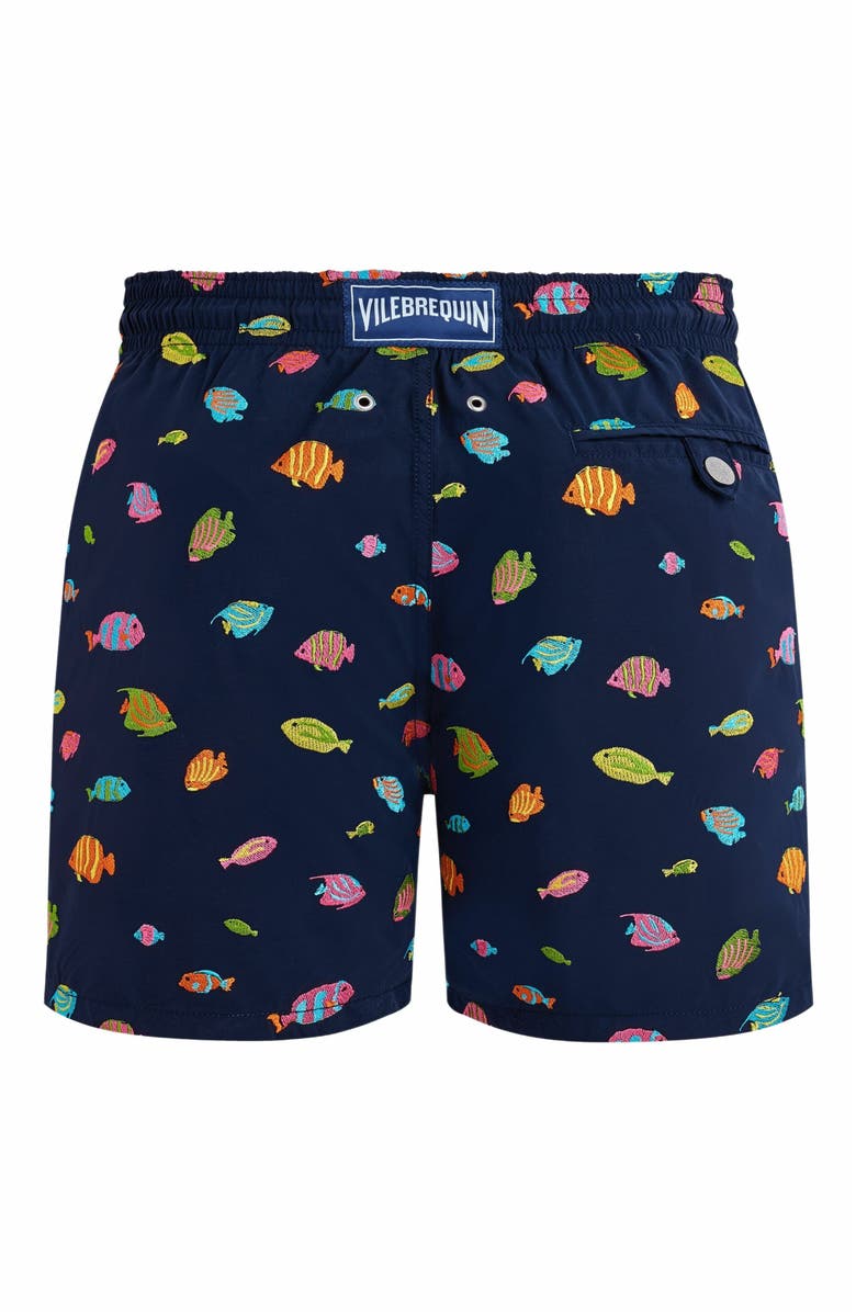 Vilebrequin Men's Embroidered Fishy Dance Swim Shorts, Alternate, color, 