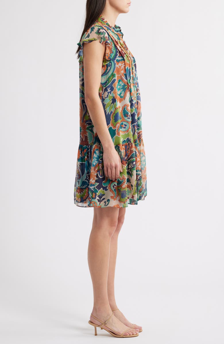 Julia Jordan Ruffle Pintuck Shift Dress, Alternate, color,