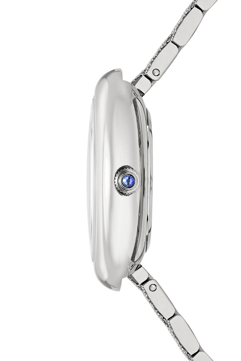 Women's Porsamo Bleu Angelica Oval MOP Dial Stainless Steel Watch, Alternate, color, SILVER