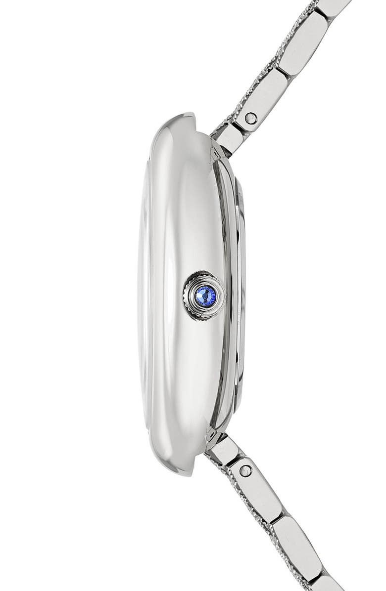 PORSAMO BLEU Women's Porsamo Bleu Angelica Oval MOP Dial Stainless Steel Watch, Alternate, color, Silver