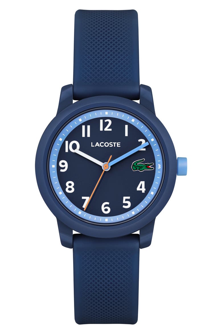Kids' 12.12 Silicone Strap Watch, 33mm, Main, color, NAVY