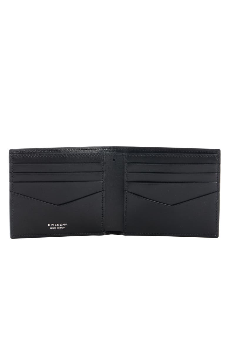Calfskin Leather Bifold Wallet, Alternate, color, BLACK