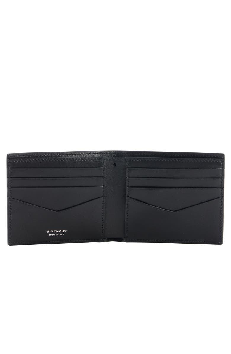 Givenchy Calfskin Leather Bifold Wallet, Alternate, color, Black