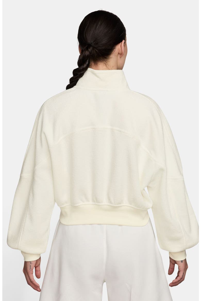 Flight Fleece Quarter Zip Crop Sweatshirt, Alternate, color, SAIL/ SAIL