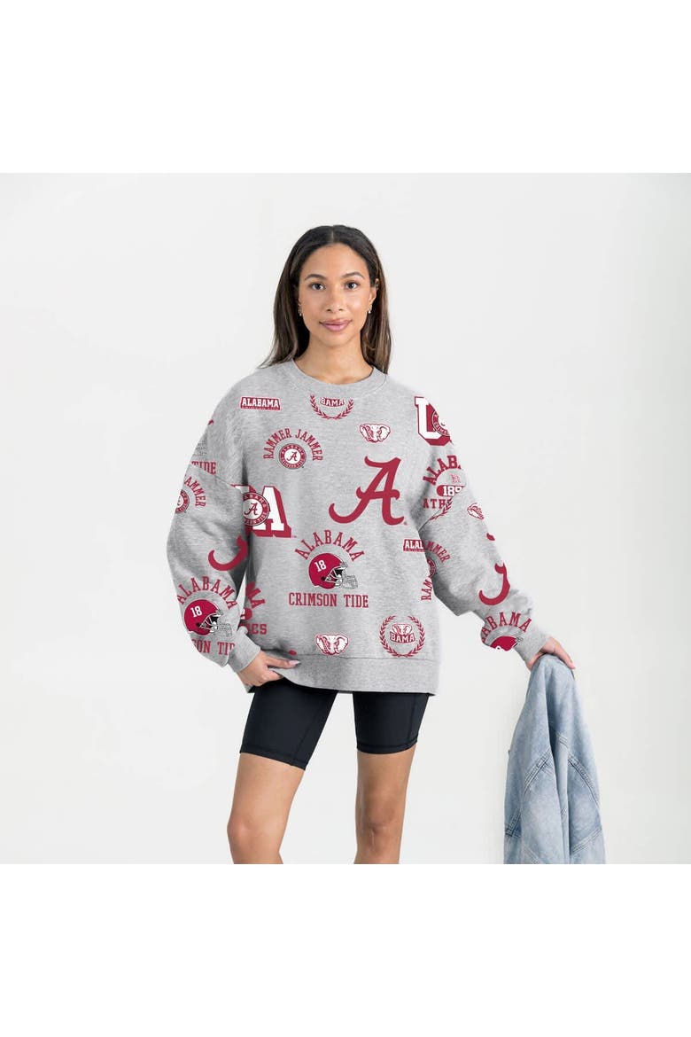 Women's Gameday Couture Gray Alabama Crimson Tide Always on Repeat Fleece Sweatshirt, Main, color, Gray