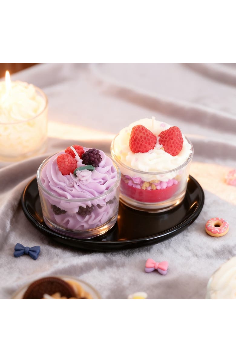 Jellycup Dessert Cup Soy Wax Candle Lavender Berry, Alternate, color, Lavender Berry