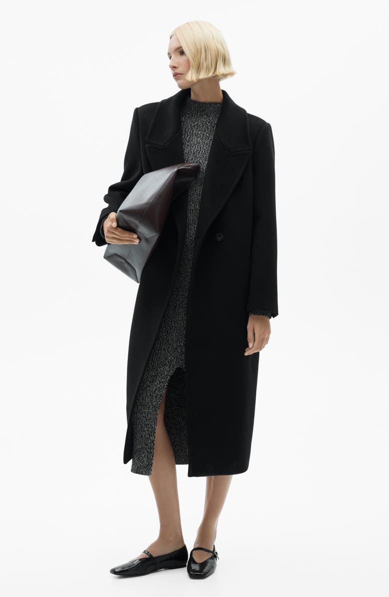 MANGO Flecked Long Sleeve Jersey Dress, Alternate, color, 