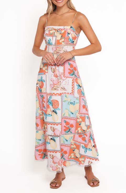 Adalynn Fruit Print Maxi Dress