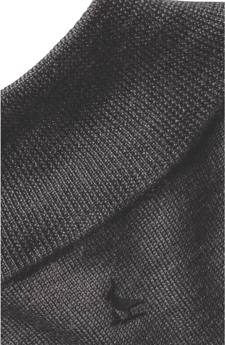 Charles Tyrwhitt New York Jets Merino Zip Neck Sweater, Alternate, color, Grey