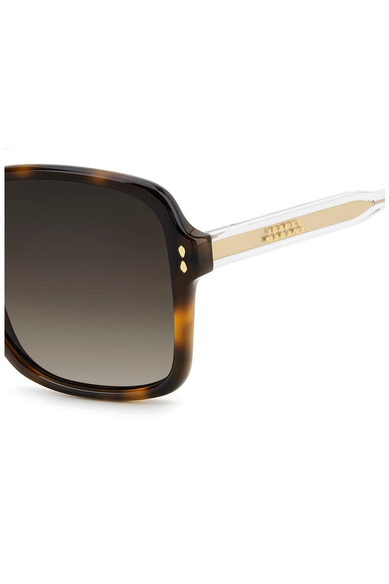 58mm Gradient Square Sunglasses, Alternate, color, HAVANA/ BROWN SF