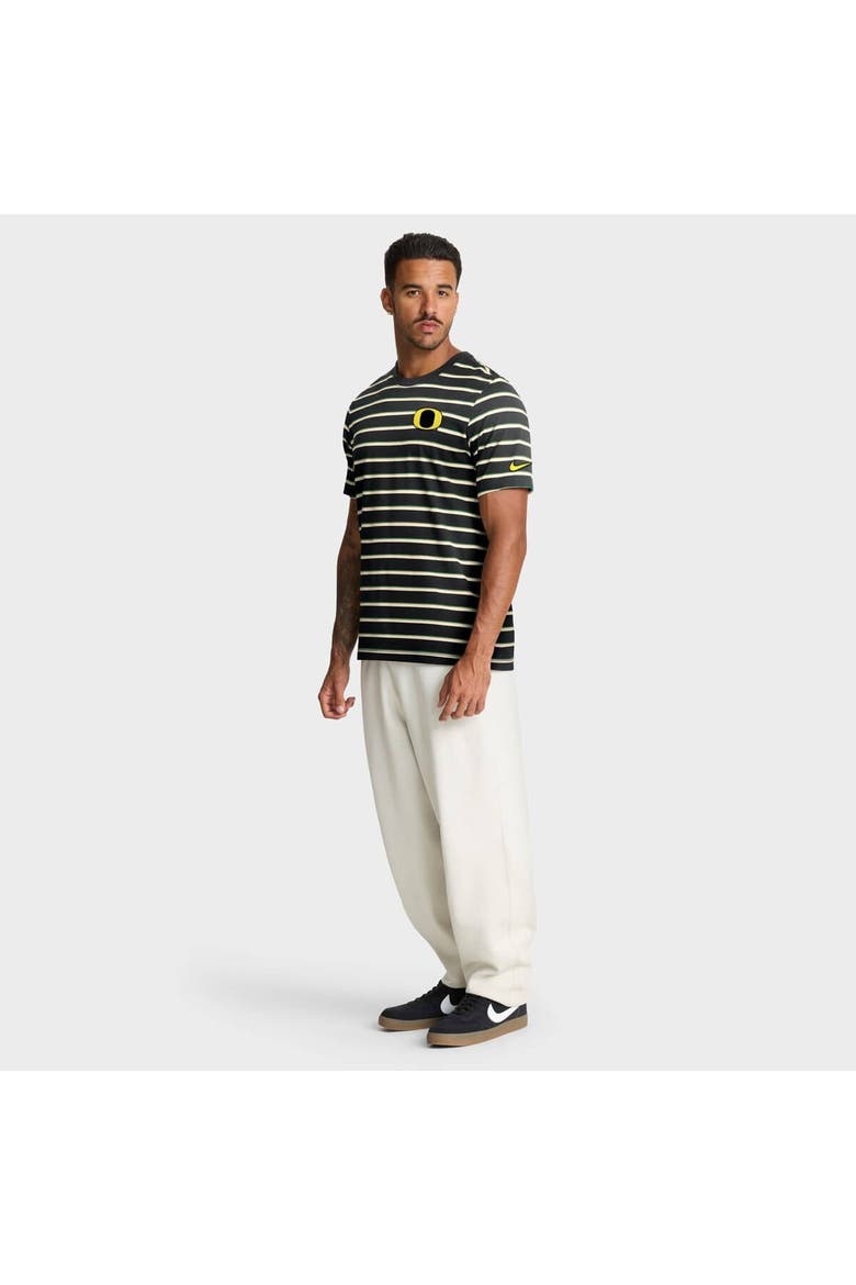 Men's Nike Black Oregon Ducks Athletic Prep Legacy Summit Stripe T-Shirt, Alternate, color, Black