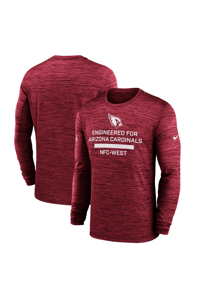 Men's Nike Cardinal Arizona Cardinals Sideline Velocity Performance Long Sleeve T-Shirt, Main, color, Cardinal
