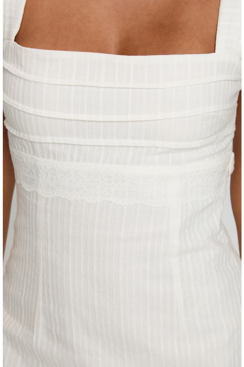 Anyone But You Tie Back Sleeveless Minidress, Alternate, color, WHITE