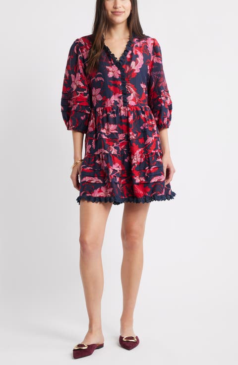 Floral Drop Waist Minidress