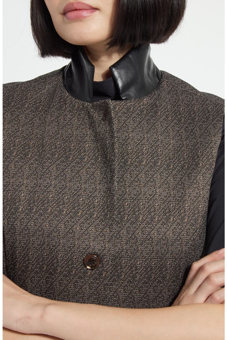 Frankie Sleeveless Blazer, Alternate, color, SPECKLED SALT AND PEPPER