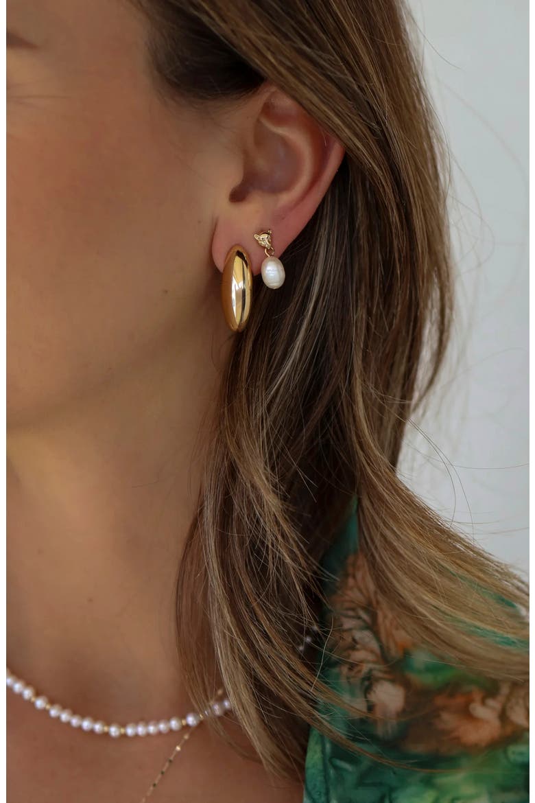 Margot Chunky Drop Earrings, Alternate, color, GOLD