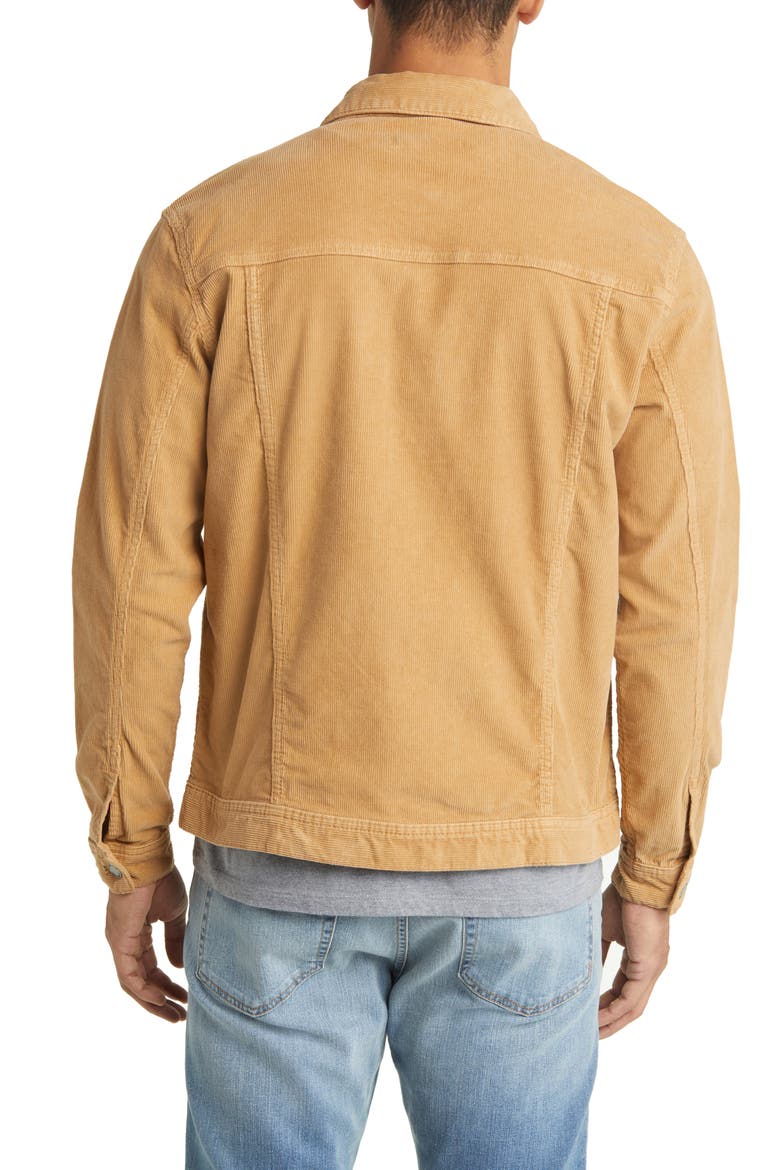 Stretch Corduroy Trucker Jacket, Alternate, color, BROWN