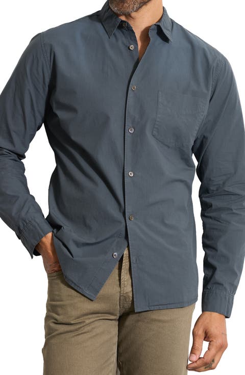 Everett Cotton Poplin Button-Up Shirt