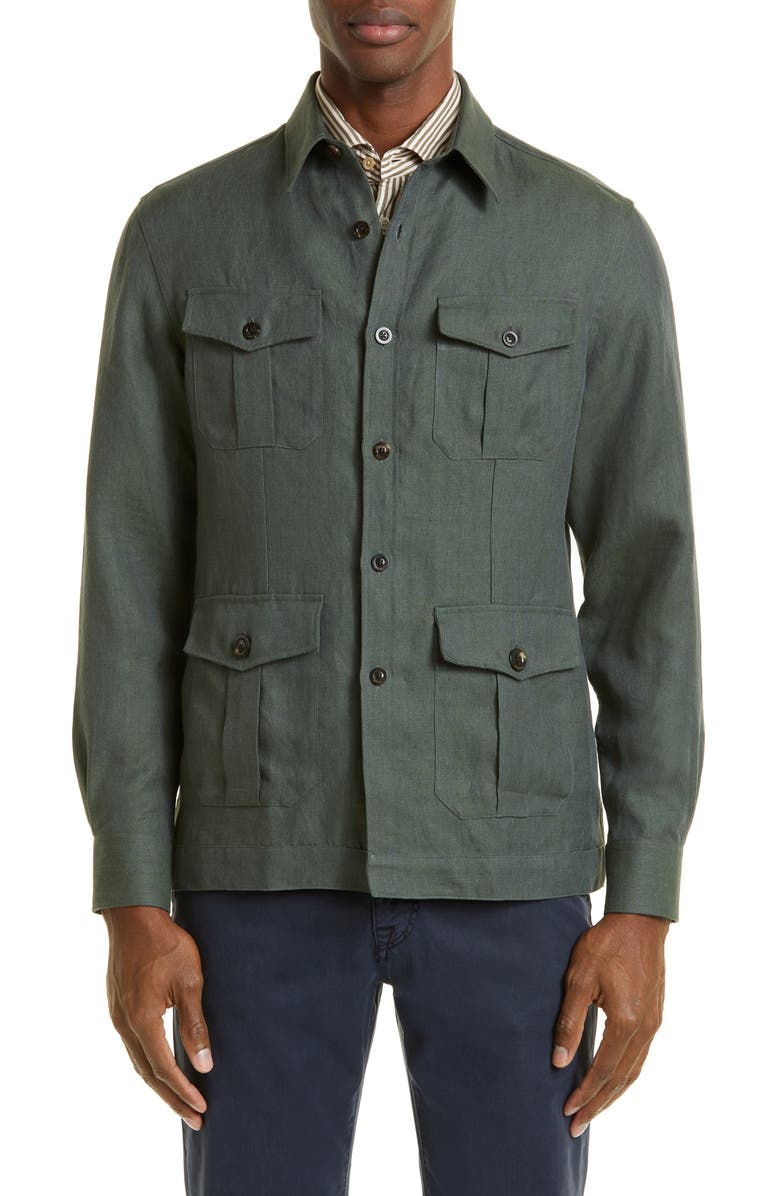 Boglioli Linen Chore Jacket, Main, color,