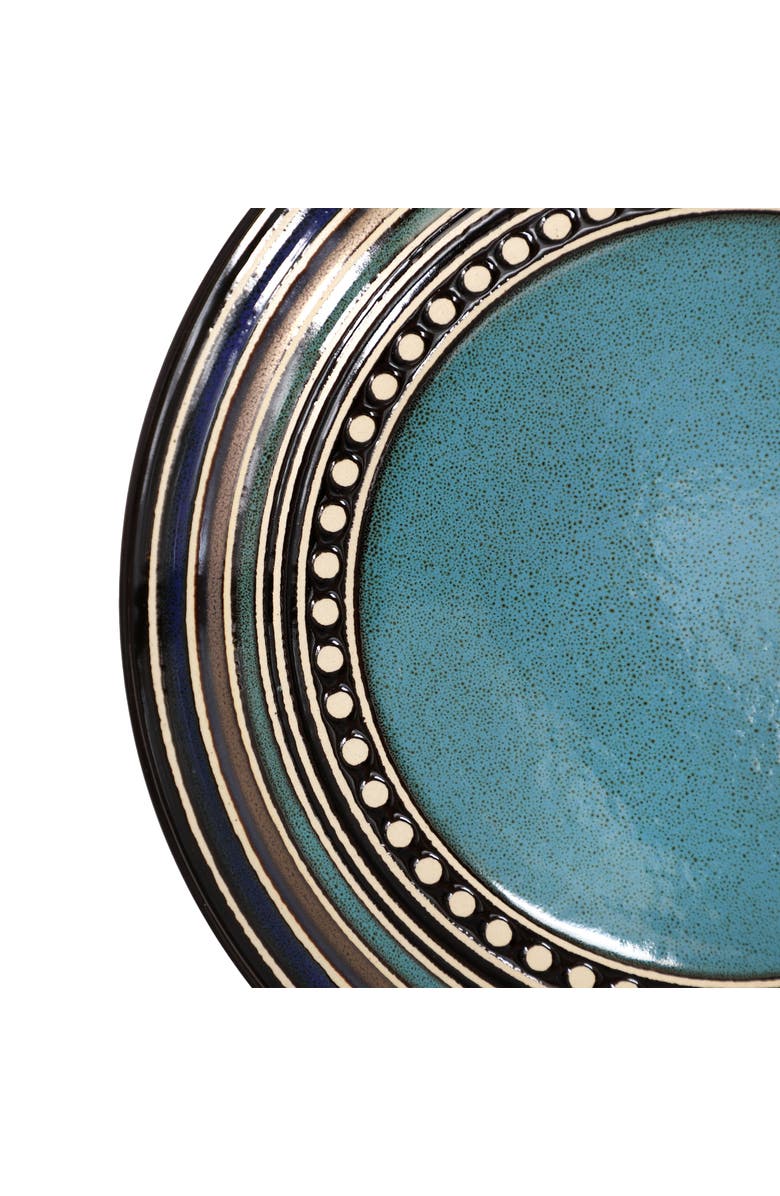 Gibson Cafe Versailles 16 Piece Double Bowl Dinnerware Set -, Alternate, color, Blue