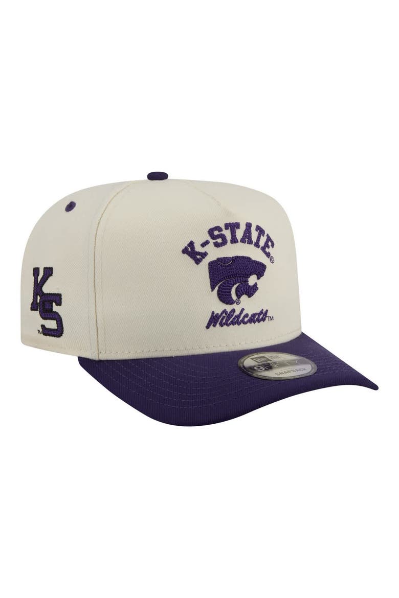 Men's New Era  Cream/Purple Kansas State Wildcats Two-Tone Arched 9FIFTY Snapback Hat, Main, color, Cream