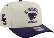 New Era Men's New Era Cream/Purple Kansas State Wildcats Two-Tone Arched 9FIFTY Snapback Hat