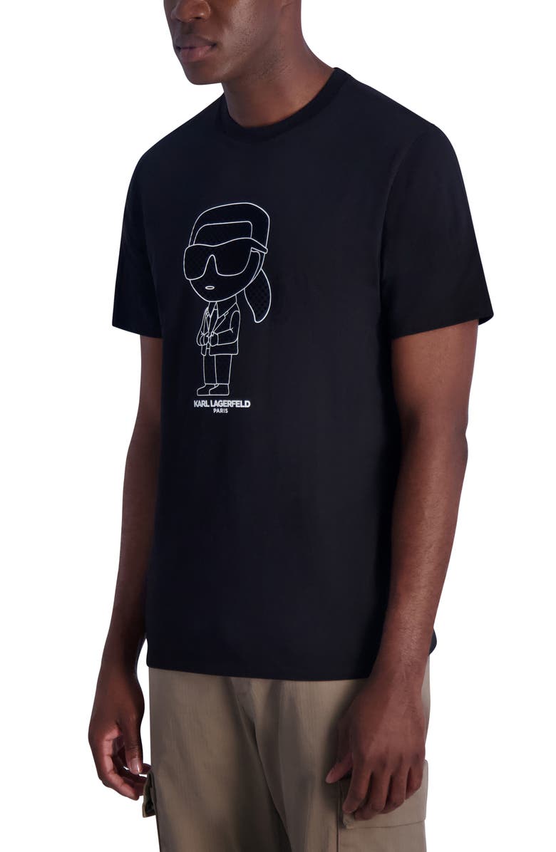KARL LAGERFELD PARIS Karl Cotton Graphic T-Shirt, Alternate, color,