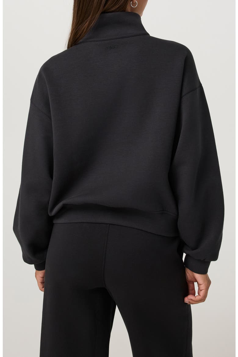 Galaxy Funnel Neck Full Zip Sweatshirt, Alternate, color, BLACK