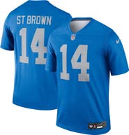 Nike Men's Nike Amon-Ra St. Brown Blue Detroit Lions Alternate Legend Player Performance Top