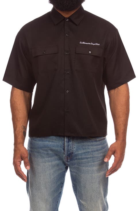 BB Tip Top Logo Appliqué Camp Shirt