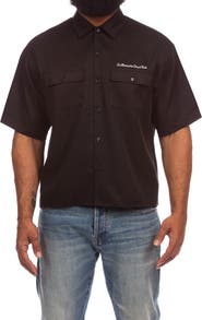 Billionaire Boys Club BB Tip Top Logo Appliqué Camp Shirt