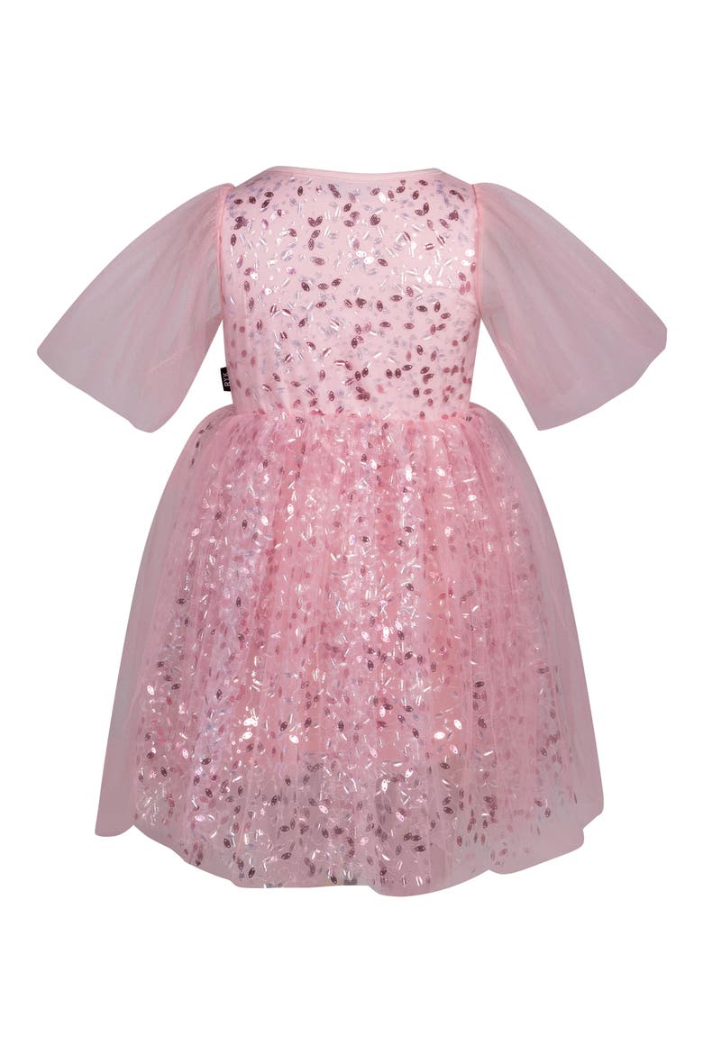 Kids' Sequin Twirly Tulle Dress, Alternate, color, CORAL