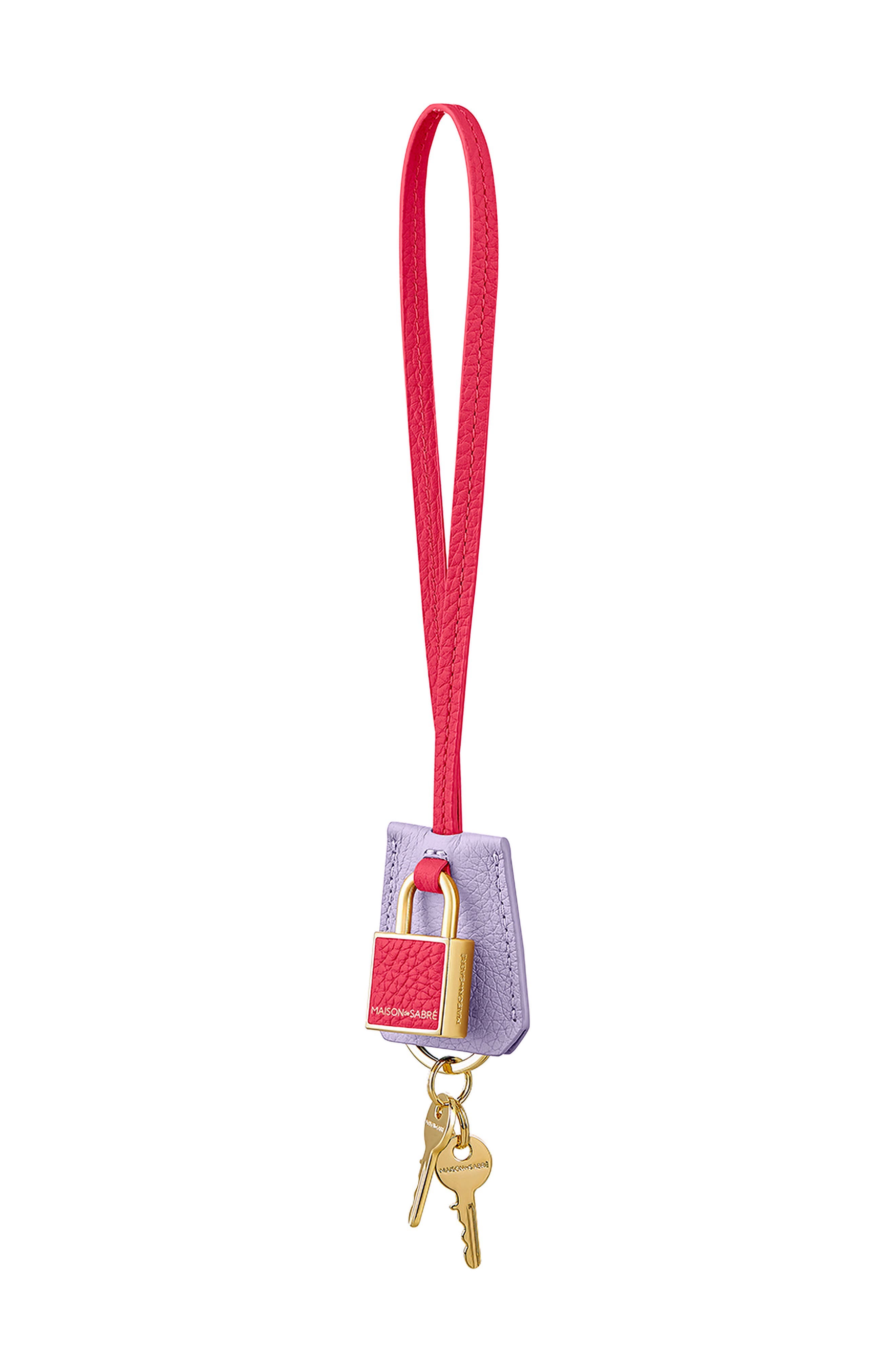 MAISON de SABRÉ The SABRÉMOJI Padlock Charm, Alternate, color, Fuchsia Lavender