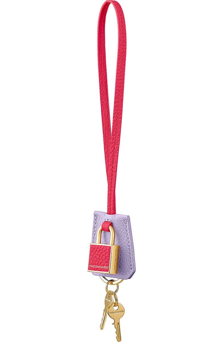 MAISON de SABRÉ The SABRÉMOJI Padlock Charm, Alternate, color, Fuchsia Lavender