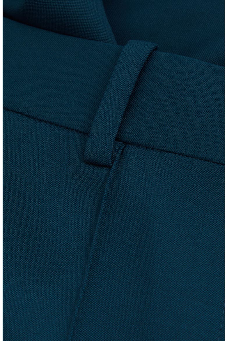 Jade Pintuck Stretch Wool Blend Wide Leg Pants, Alternate, color, TEAL