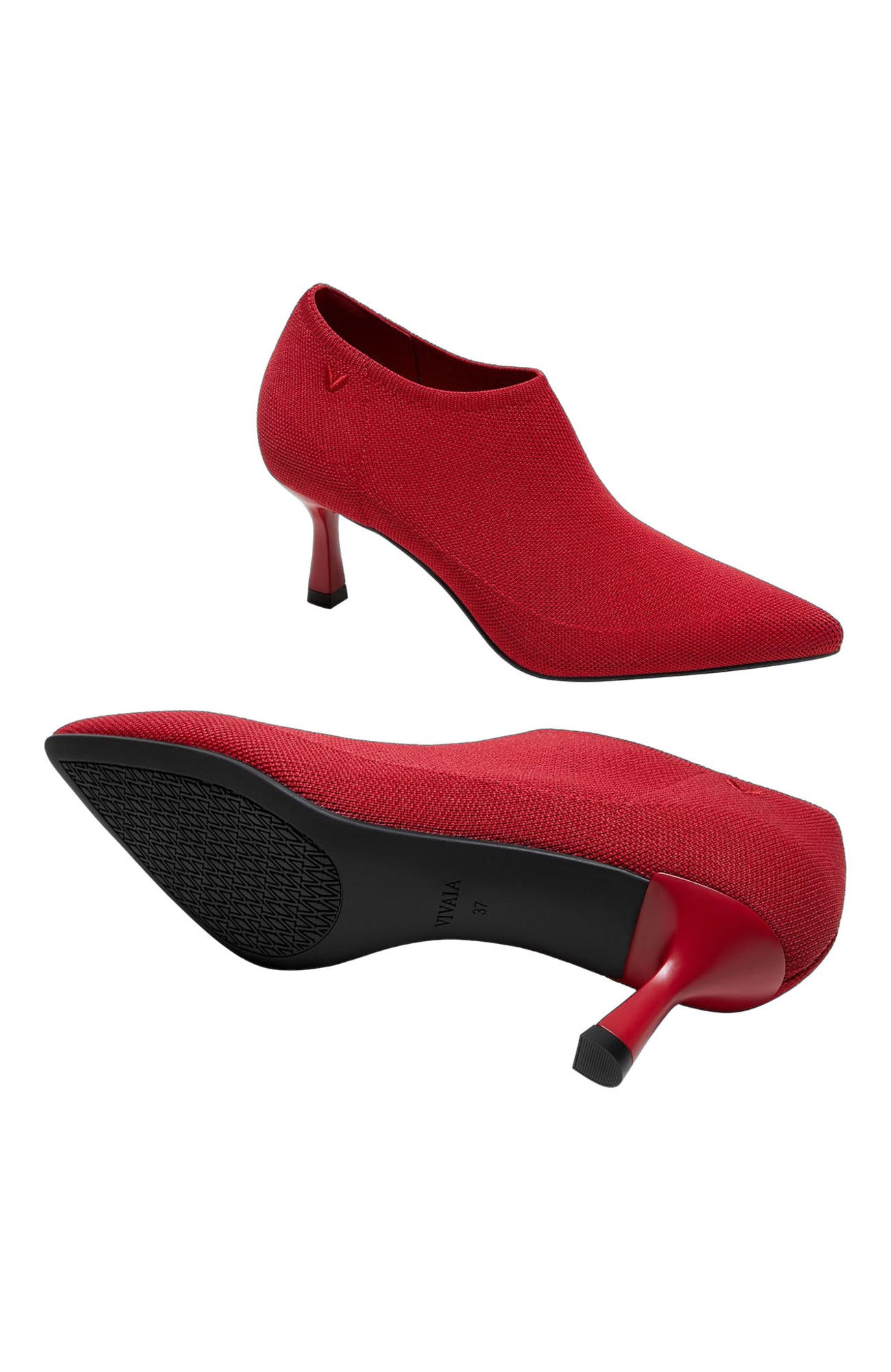 VIVAIA Pointed-Toe Mid Heels, Alternate, color, Ruby Red