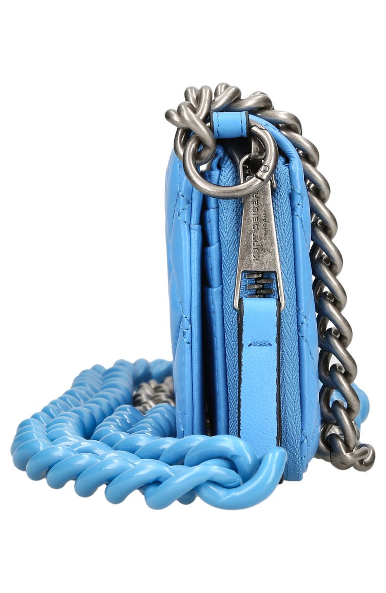 Kurt Geiger London Quilted Leather Wallet on a Chain, Alternate, color,