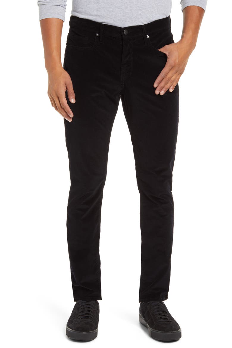 L'Homme Corduroy Slim Jeans, Main, color, NOIR