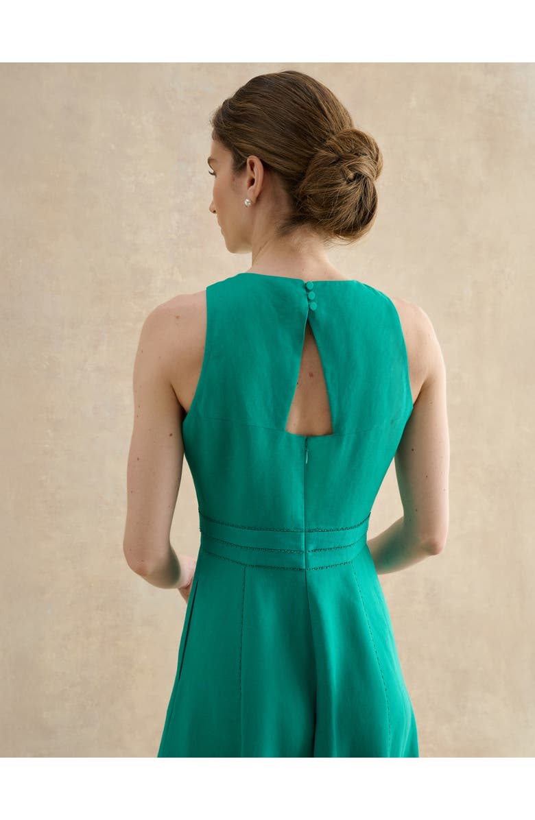 HOBBS LONDON Harewood Sleeveless Fit Flare Dress, Alternate, color, Paradisegreen